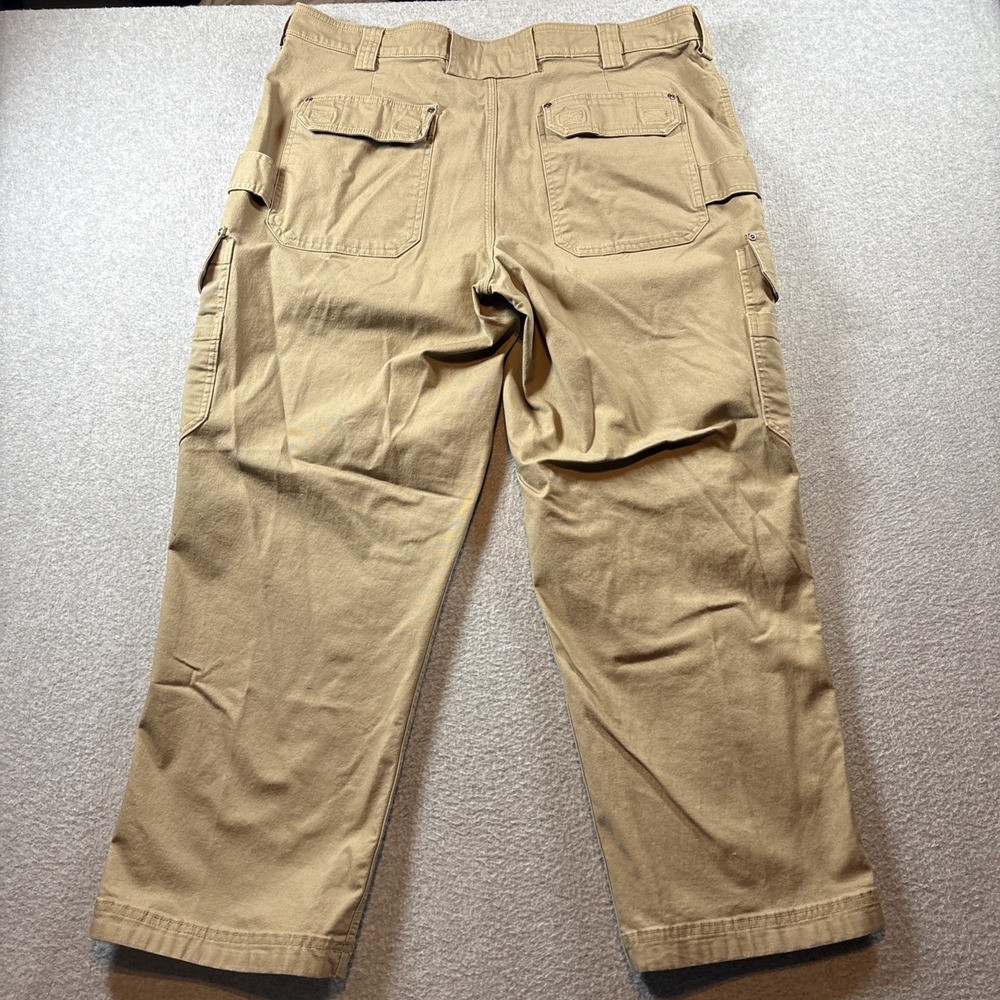 Duluth Trading Flex Fire Hose Men's 42x30 Cargo Khaki Pants Outdoor Work Canvas - Picture 9 of 10